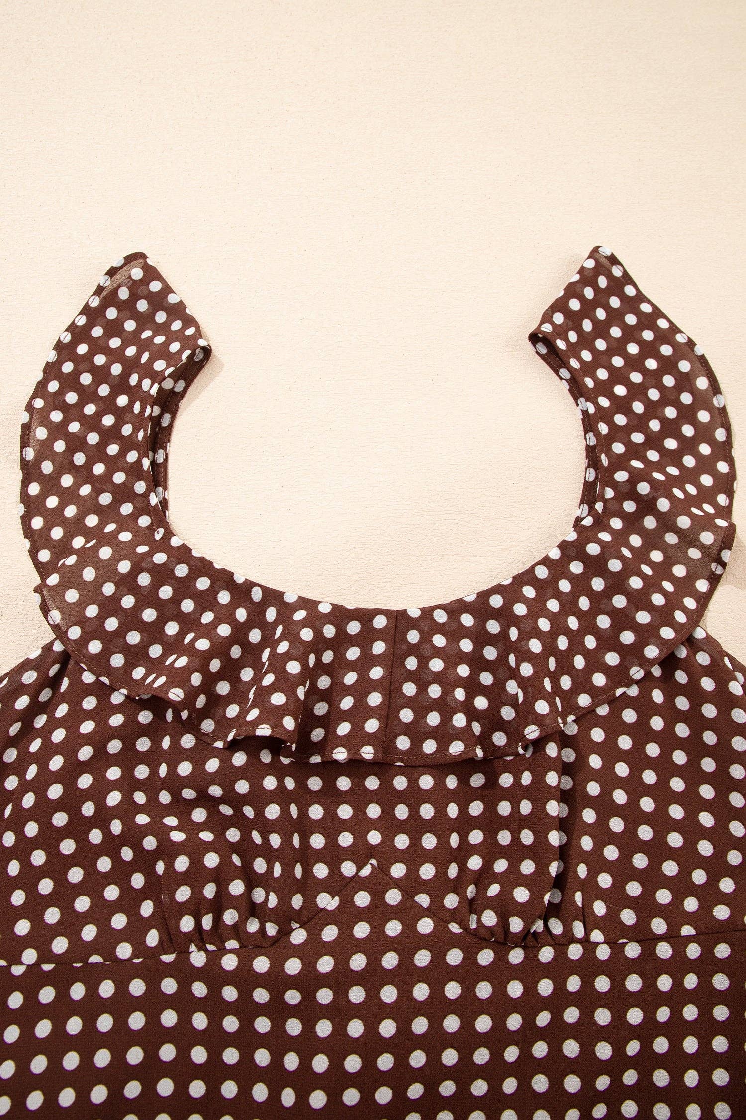 Polka Dot Ruffle Maxi Dress