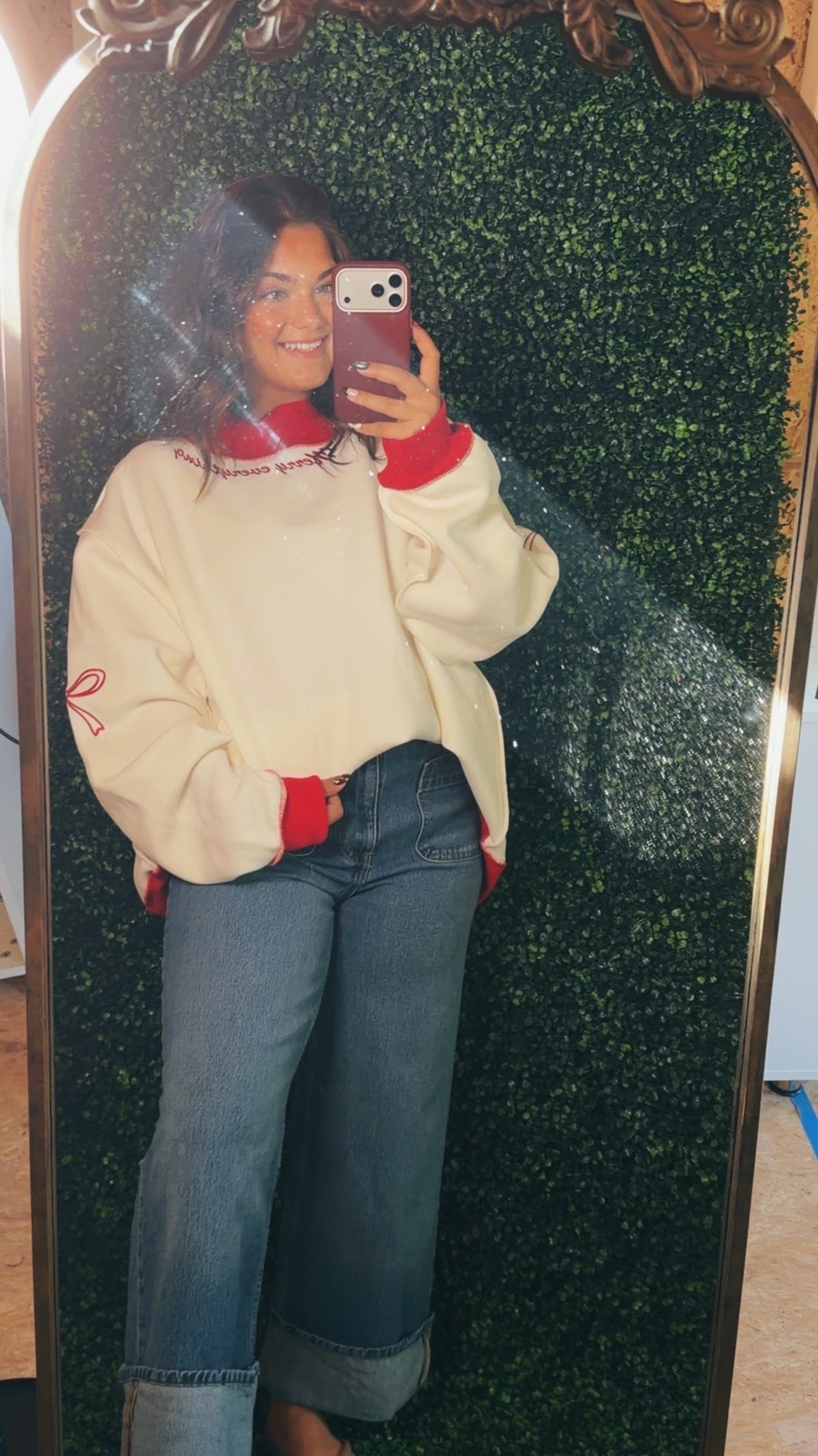 Merry & Bright Mock-Neck Sweatshirt