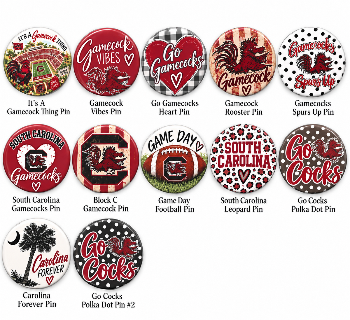 Carolina Gamecocks Pins