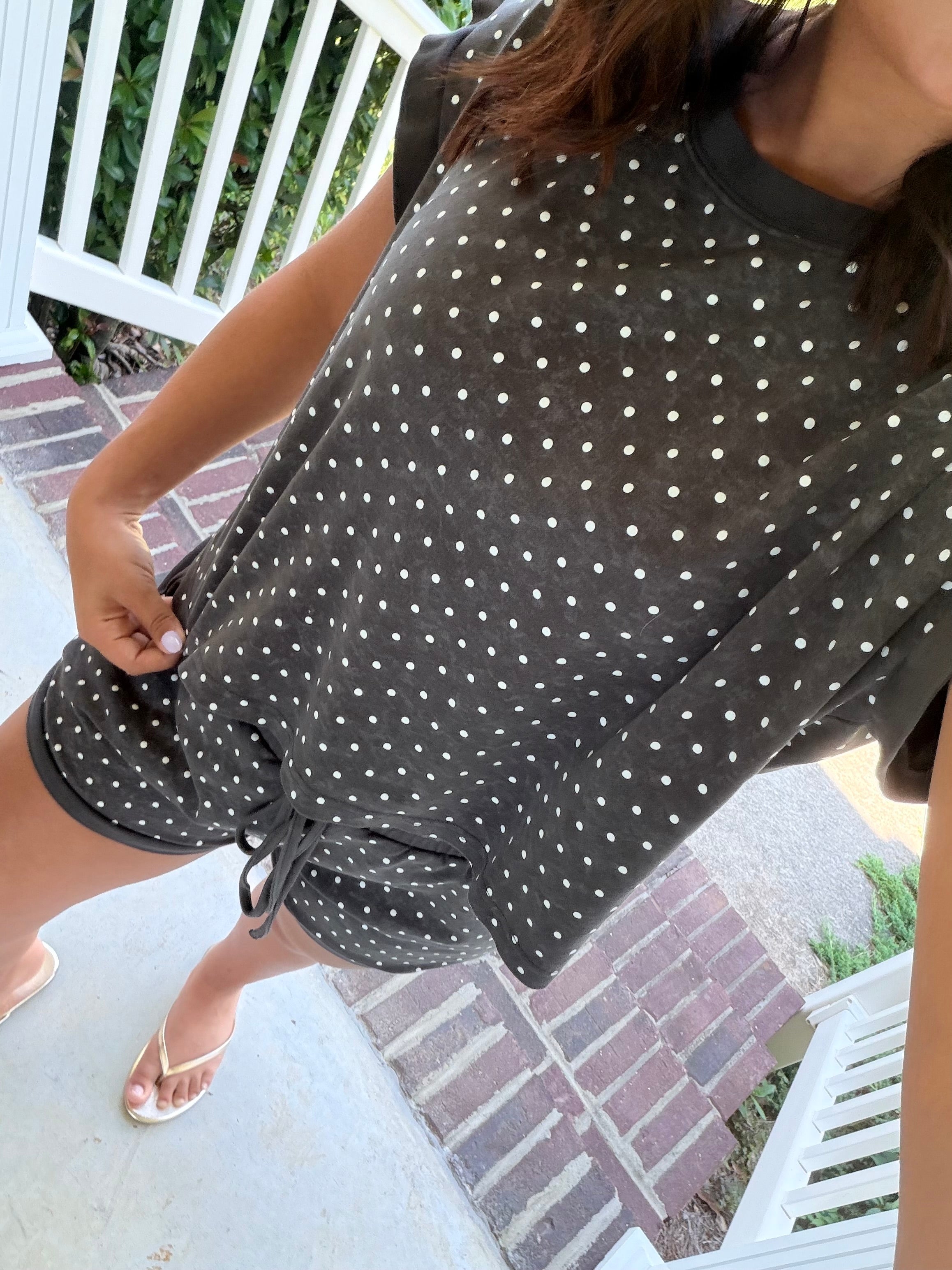 Black Polka Dot Set