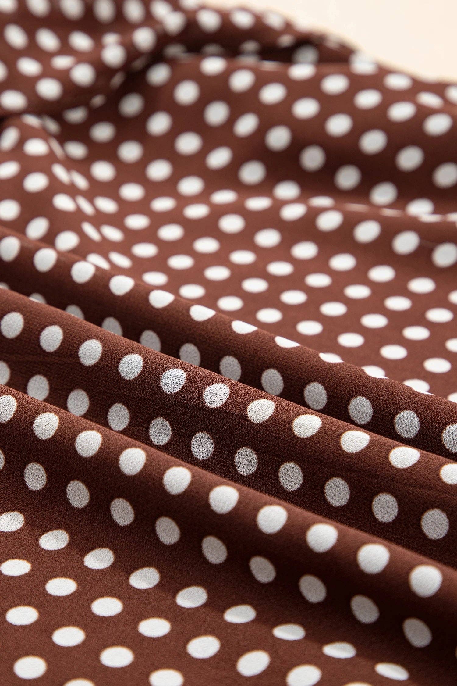 Polka Dot Ruffle Maxi Dress