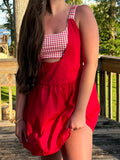 Red, White & Cute Layered Romper